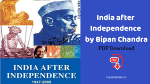India after Independence by Bipan Chandra PDF