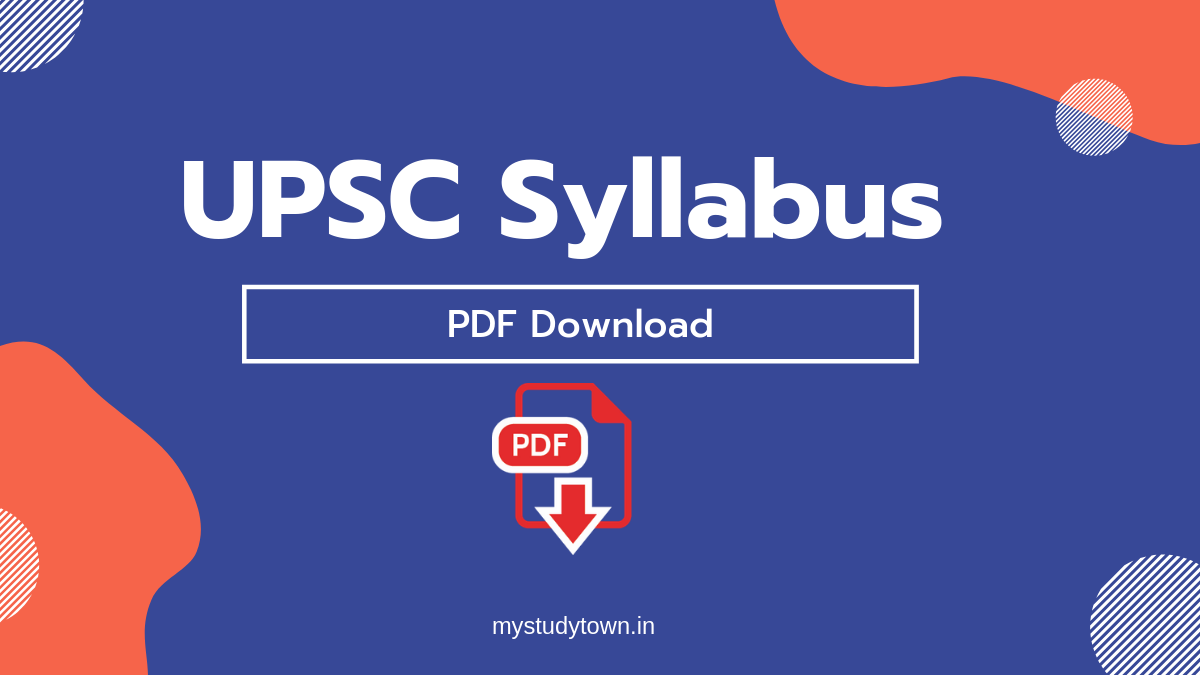 UPSC Syllabus pdf