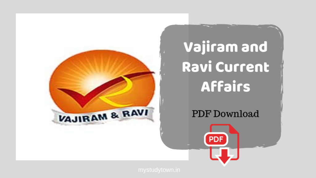 Vajiram And Ravi Current Affairs PDF | August 2019 | MyStudyTown