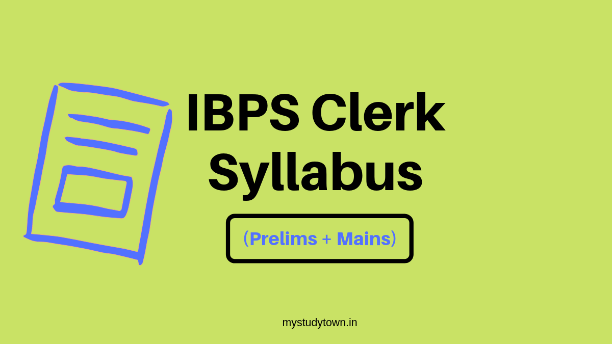 IBPS Clerk Syllabus 2019