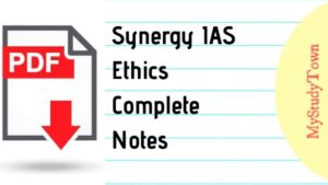Synergy IAS Ethics Complete Notes