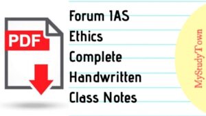Forum IAS Ethics Complete Handwritten Class Notes