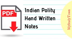 Indian Polity Hand Written Notes