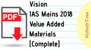 Vision IAS Mains 2018 Value Added Complete Materials