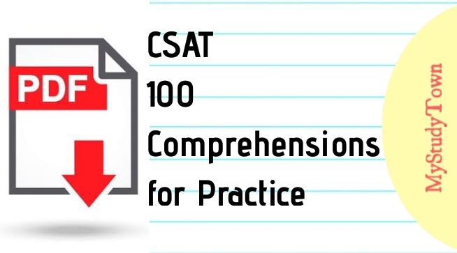 CSAT 100 Comprehensions for Practice PDF