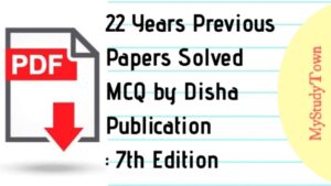 Previous Papers Solved MCQ by Disha Publication