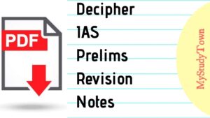 Decipher IAS Prelims Revision Notes PDF