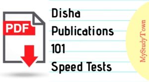 Disha Publications 101 Speed Tests PDF Free Download