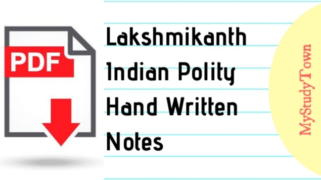 Lakshmikanth Indian Polity Hand-Written Notes