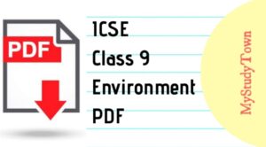 ICSE Class 9 Environment PDF