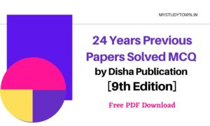 24 Years Previous Papers Solved MCQ by Disha Publication PDF