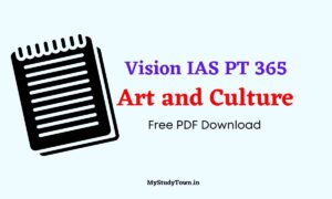 Vision IAS PT 365 Art and Culture PDF