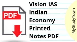 Vision IAS Indian Economy Printed Notes