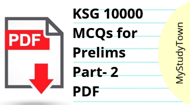 KSG 10000 MCQs for Prelims Part 2 pdf