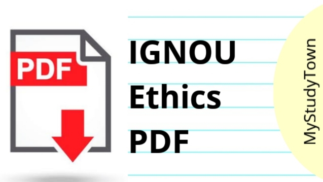 IGNOU Ethics PDF