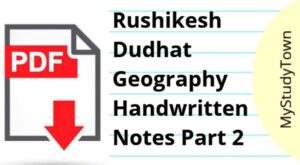 Rushikesh Dudhat Geography Handwritten Notes