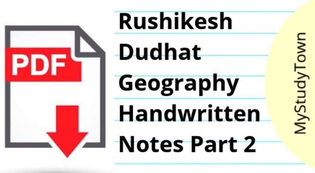 Rushikesh Dudhat Geography Handwritten Notes