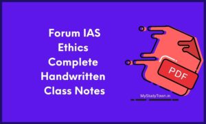 Forum IAS Ethics Complete Handwritten Notes PDF Free Download