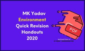 MK Yadav Environment Quick Revision Handouts 2020 PDF Free Download