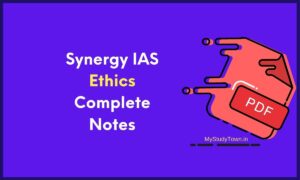 Synergy IAS Ethics Complete Notes PDF Free Download