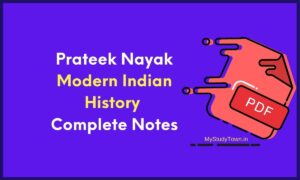 Prateek Nayak Modern Indian History Complete Notes PDF
