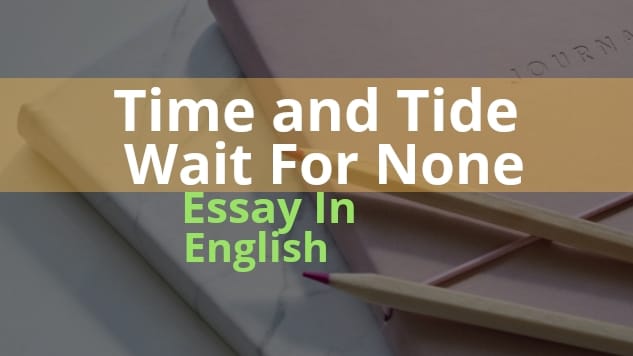 Time and Tide wait for none Essay