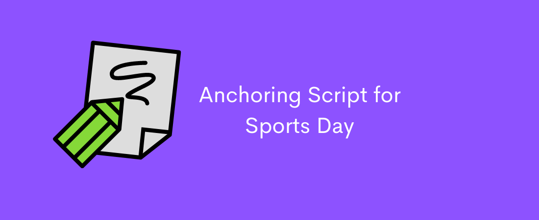 Anchoring Script for Sports Day in School / College - My Study Town