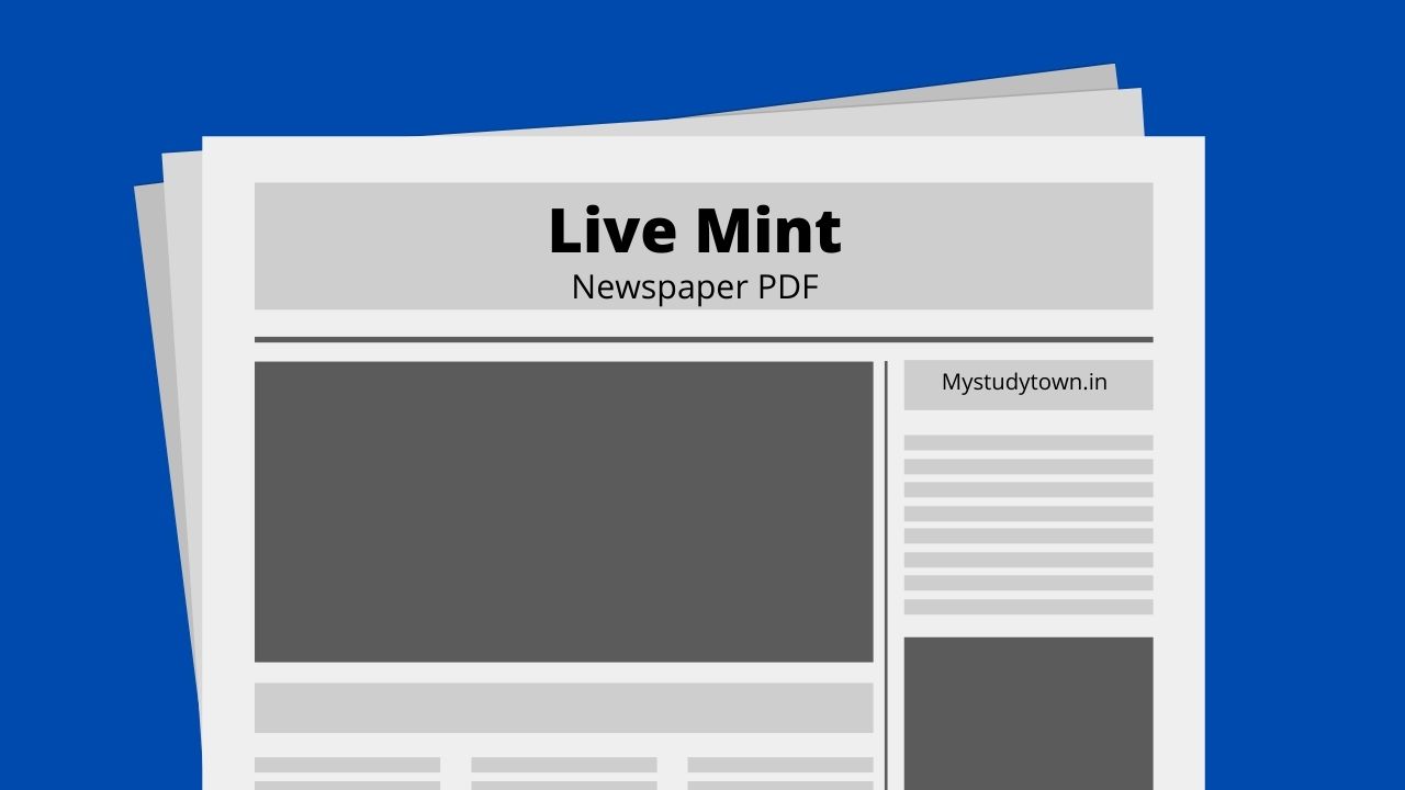 Live Mint epaper PDF