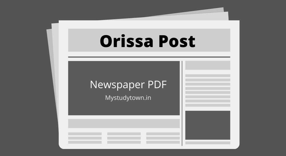 OrissaPost epaper PDF