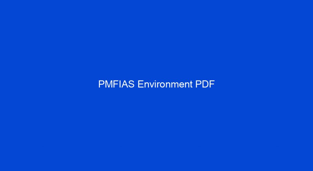 PMFIAS Environment PDF - My Study Town