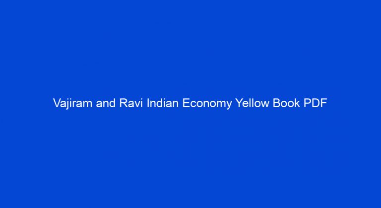 Vajiram And Ravi Indian Economy Yellow Book PDF - My Study Town