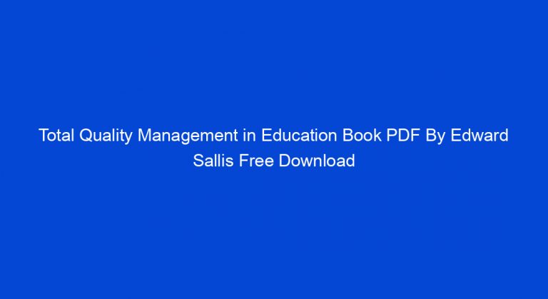 total-quality-management-in-education-book-pdf-by-edward-sallis-free