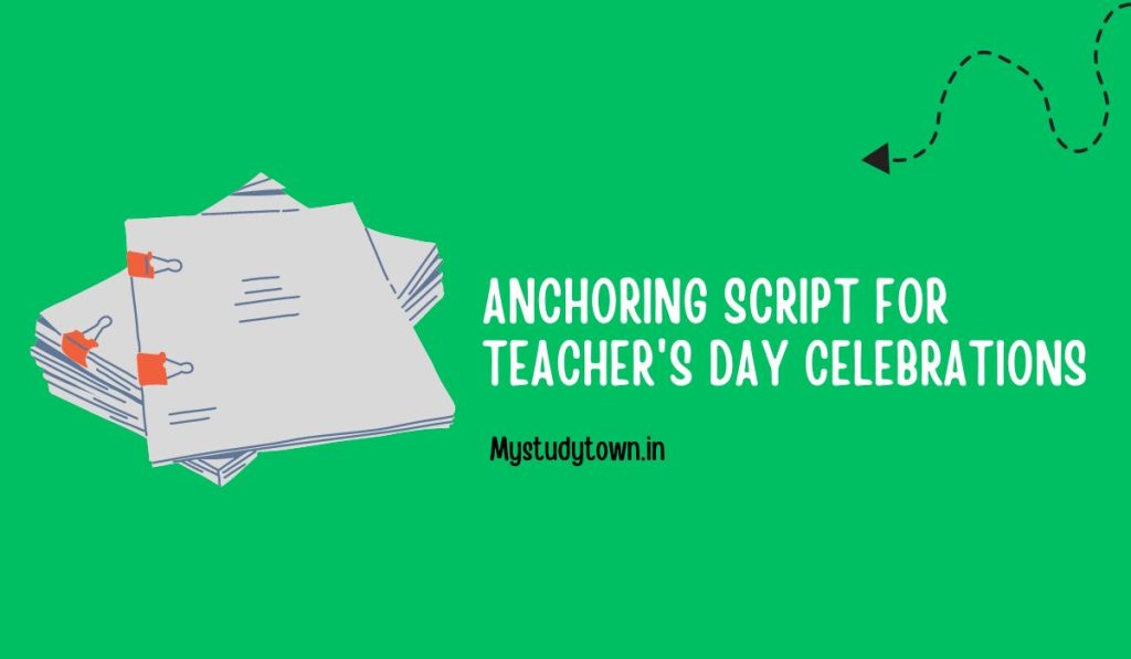 Anchoring Script for Teacher's Day Celebrations - My Study Town