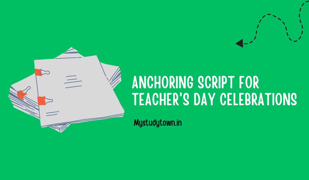 Anchoring Script for Teacher's Day Celebrations